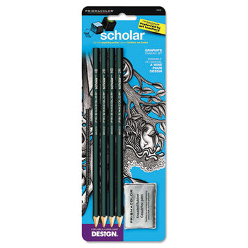 Prismacolor® Scholar Graphite Pencil Set, 2 Mm, Assorted Lead Hardness Ratings, Black Lead, Dark Green Barrel, 4-set freeshipping - TVN Wholesale